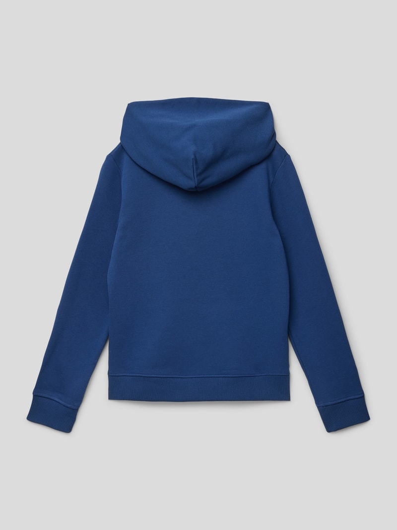 Hoodie mit Label-Details in dunkelblau