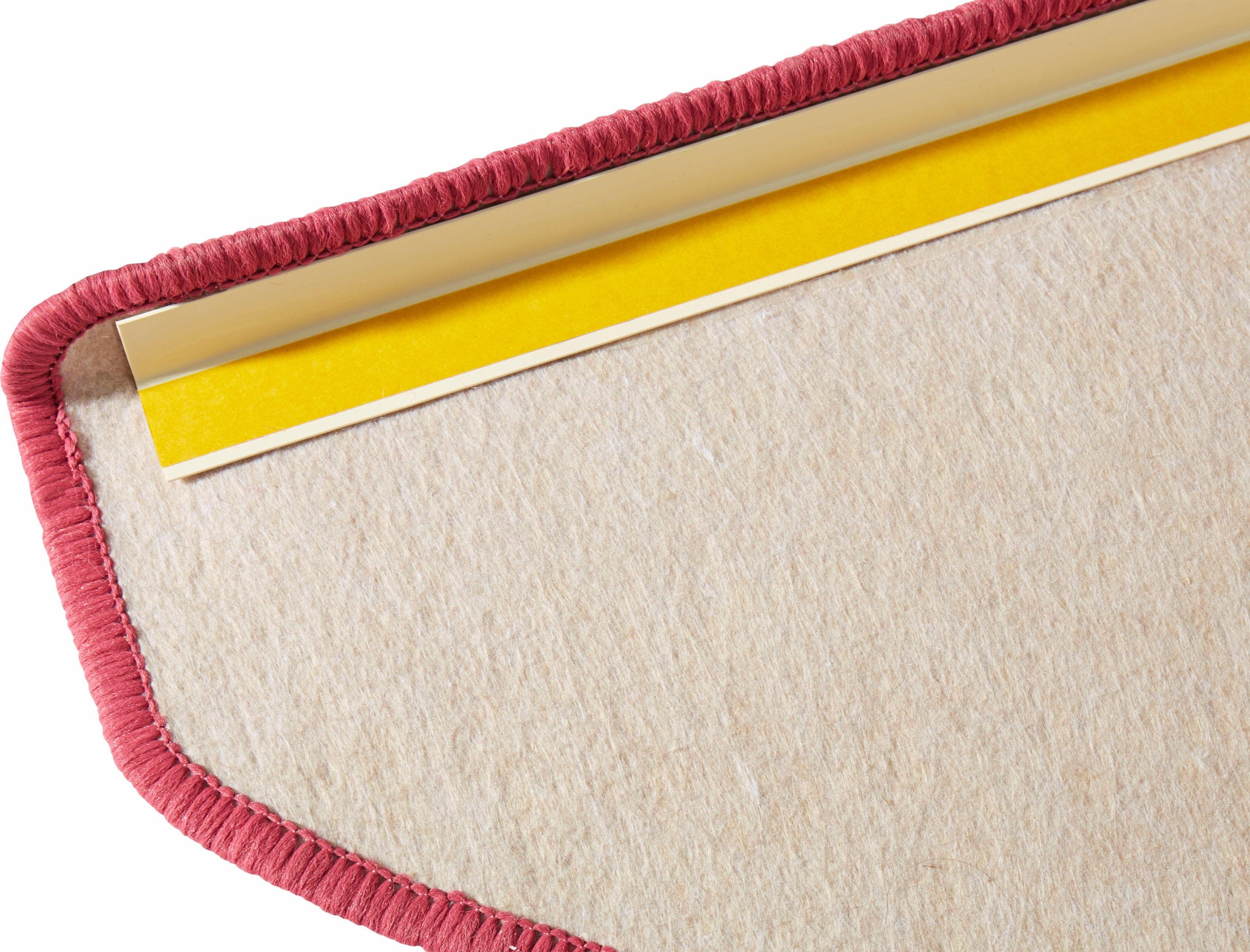 Stufenmatte Fancy, HANSE Home, halbrund, Höhe: 7 mm, 15 Stück, Treppenmatten, Selbstklebend, Stufenteppich, Treppenstufen