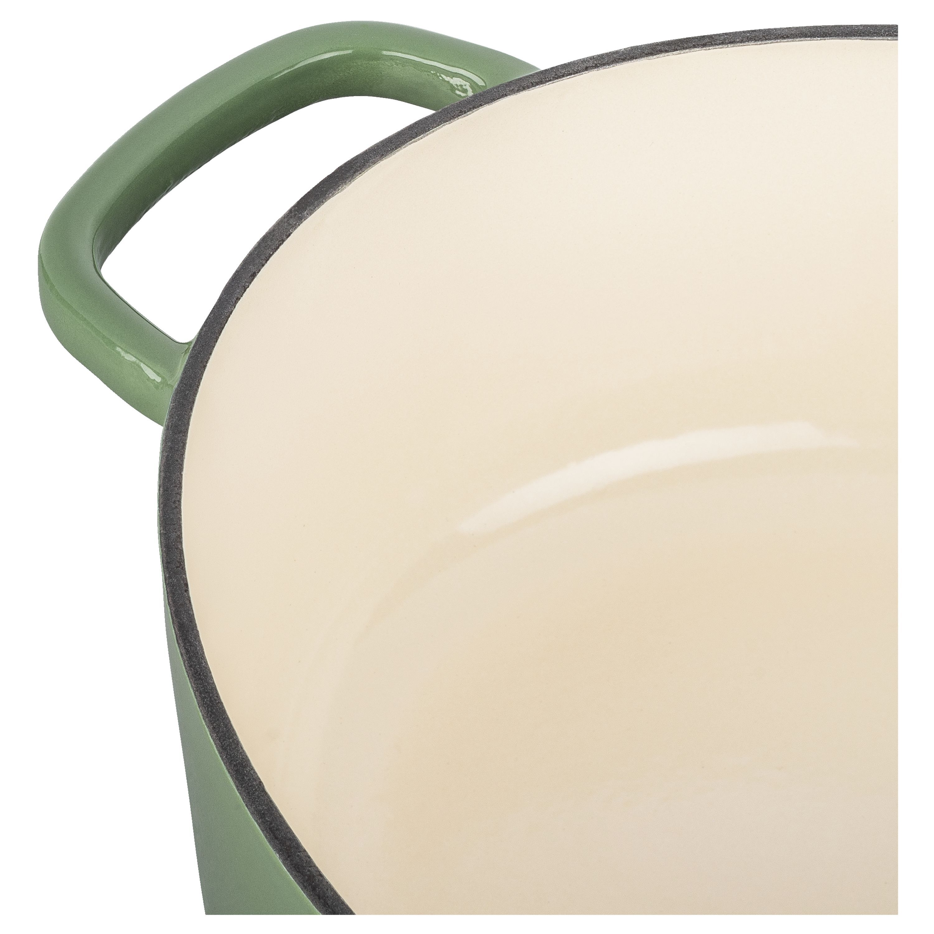 Cocotte 29 cm, oval, Grün, Gusseisen