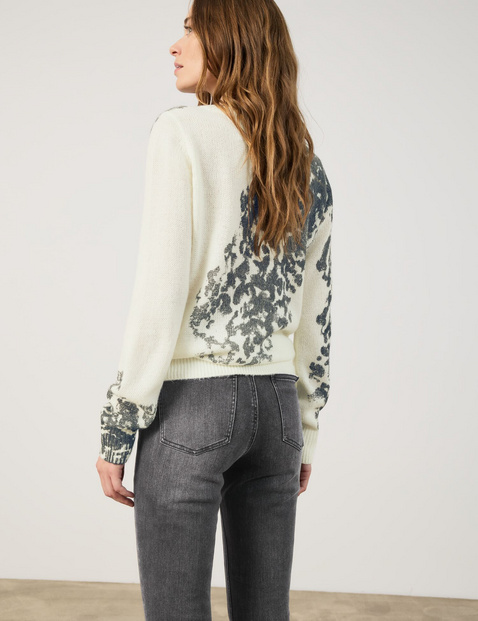 Pullover mit partiellem Druck