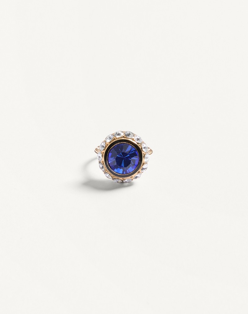 VLogo Signature Ring i Metal, Emalje og Krystaller