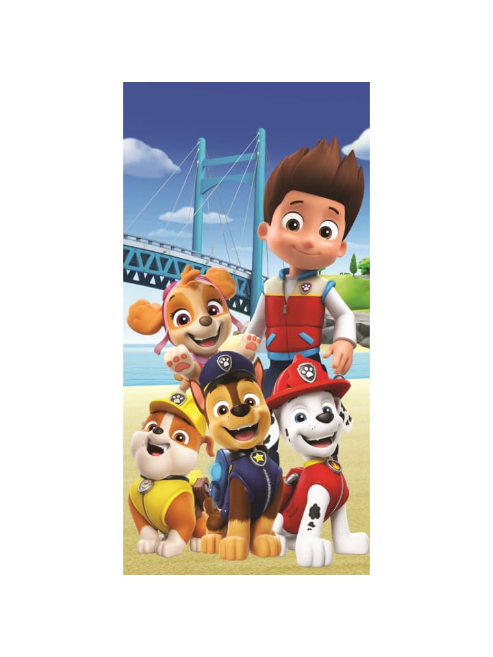 Paw Patrol Baumwolle Strandtuch Frottee Badetuch mit Premium Druck, 70x140 cm in Mehrfarbig günstig kaufen 70 x 140 cm