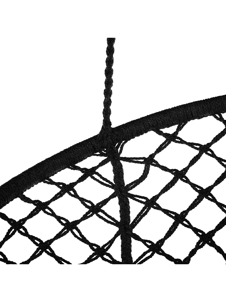 Beliani Hängesessel GABELLA in Schwarz - (W) 61 x (H) 107 x (L) 61 cm günstig kaufen onesize