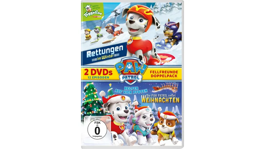 Paw Patrol - Rettungen im Winter & Paw Patrol - Die Paw Patrol rettet Weihnachten  [2 DVDs]