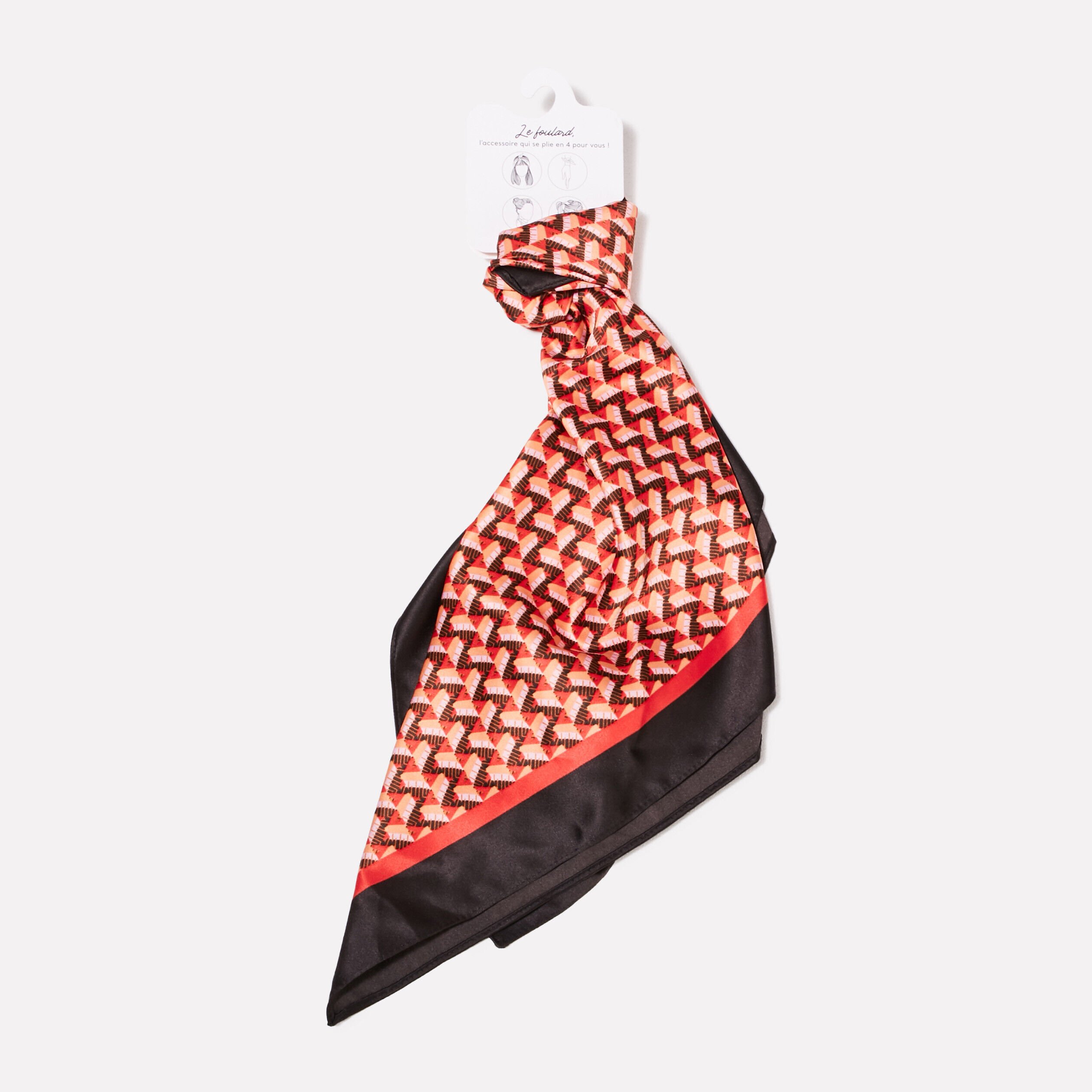 Foulard carré rouge femme | Cache Cache