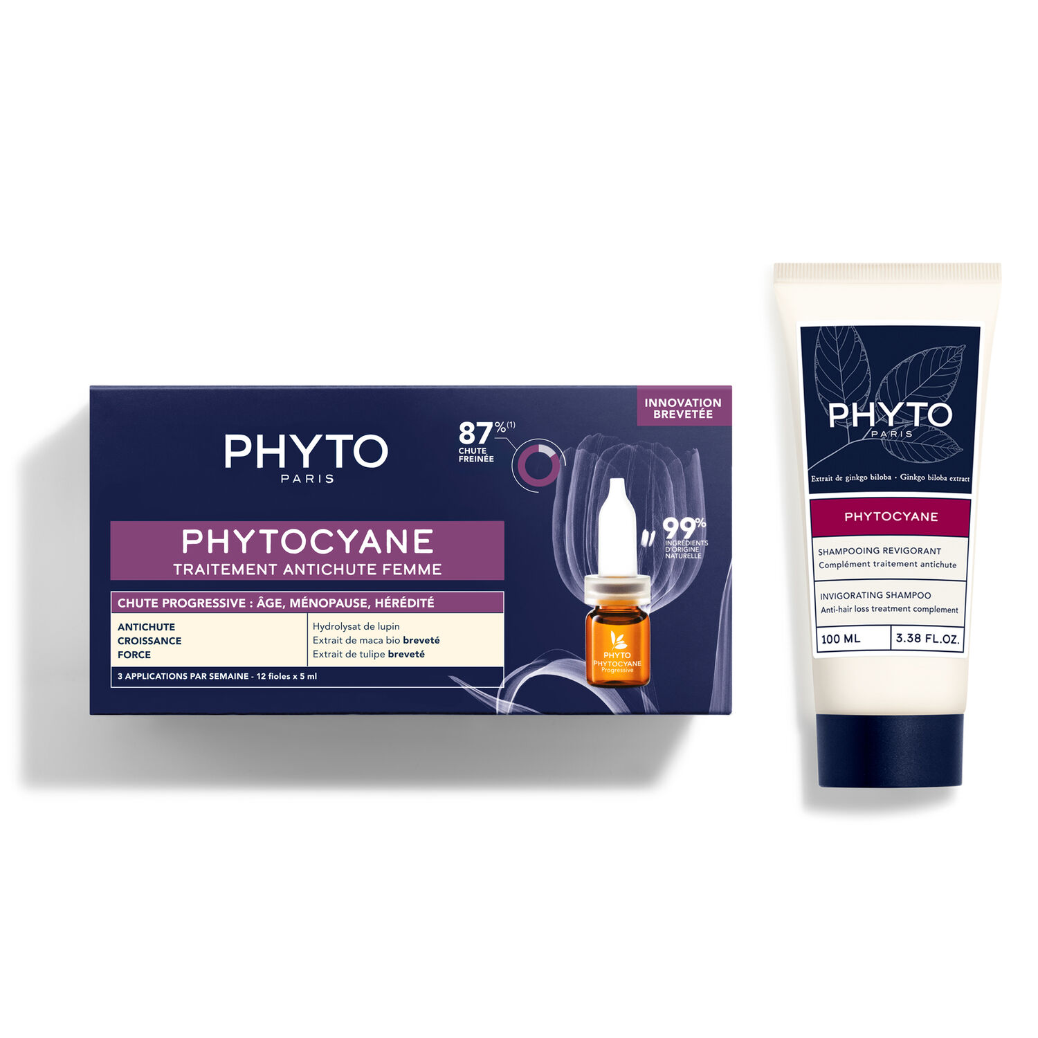 Phyto Phytocyane Traitement Antichute Femme + Shampooing Revigorant 100ml