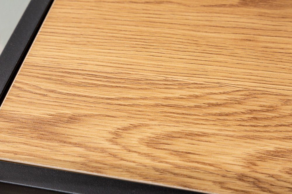 riess-ambiente Wandregal SLIM LINE 91cm natur / schwarz, Einzelartikel 1-tlg., Wohnzimmer · Holzwerkstoff · Metall · eckig · 5 Fächer · Industrial