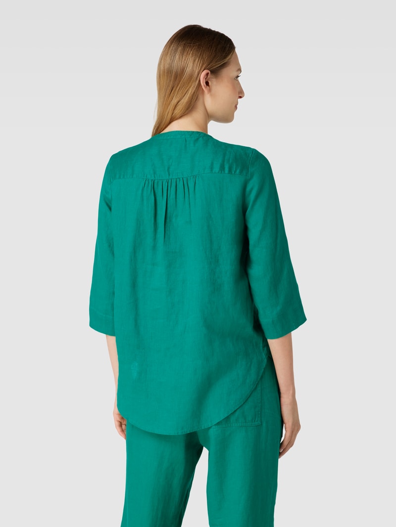 Blusenshirt aus Leinen in grasgrün