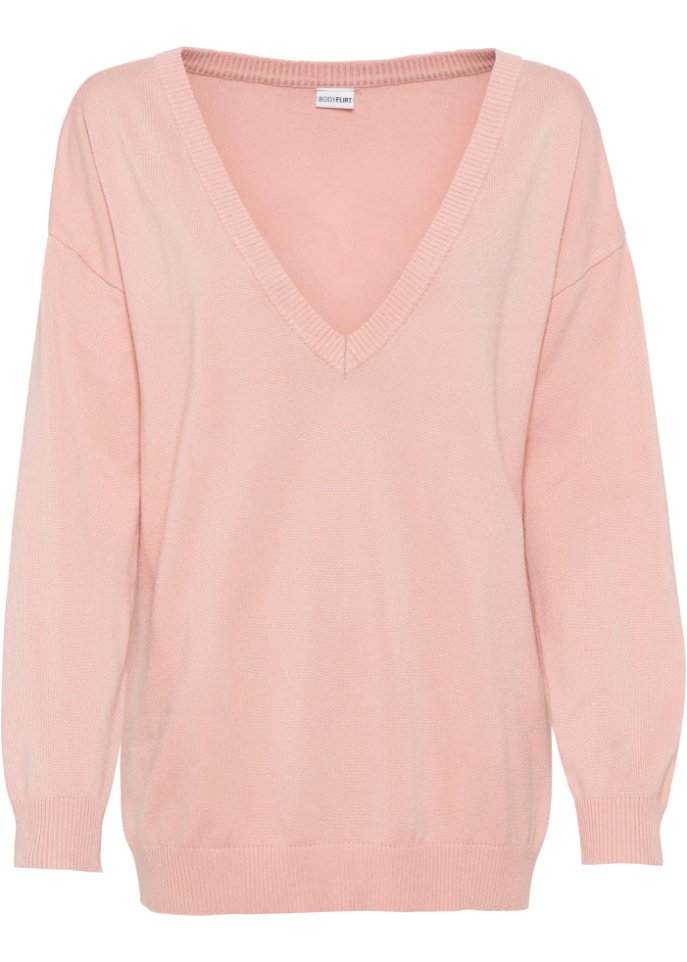 Oversize-Pullover mit V-Ausschnitt
