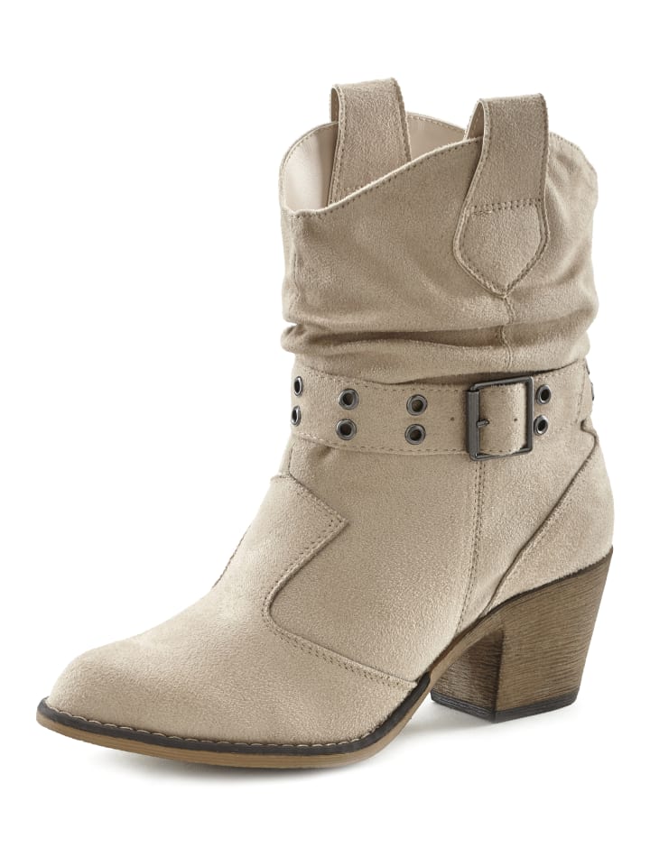 LASCANA Cowboy Stiefelette in beige günstig kaufen 42
