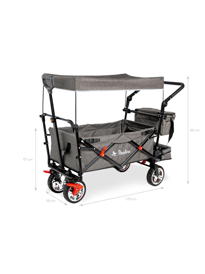 Pinolino Klappbollerwagen 'AddPlus' mit Bremse in schwarz günstig kaufen onesize