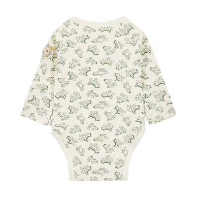 Wickelbody langarm, beige für Jungs