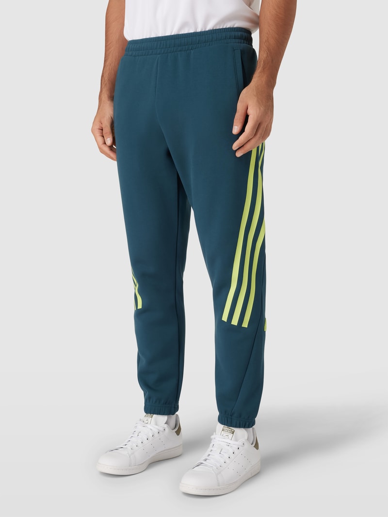 Sweatpants mit elastischem Bund in petrol
