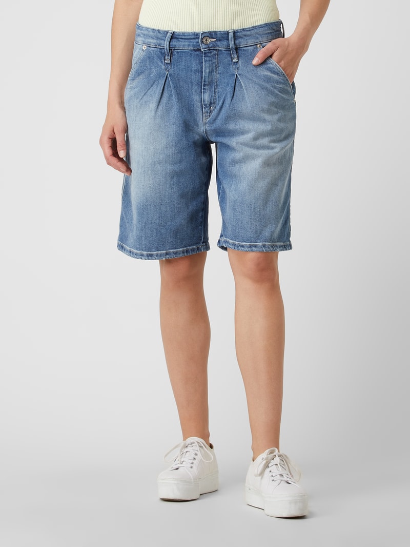 Jeansbermudas mit Stretch-Anteil Modell 'Slouchy' in blau
