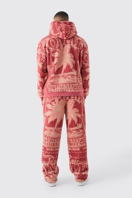 Oversize Hoodie mit Borg-Print