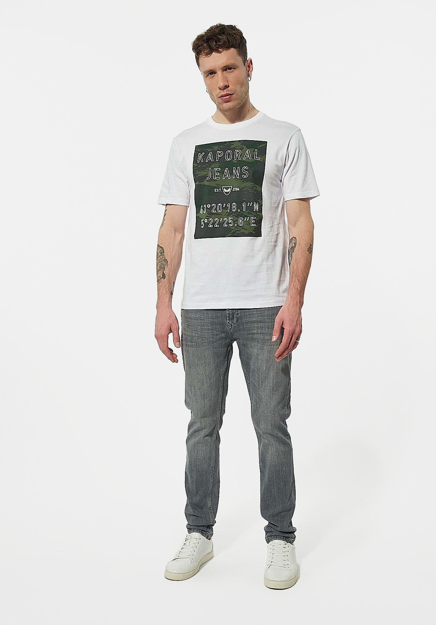 MAORI  T-shirt blanc Homme en 100% coton bio