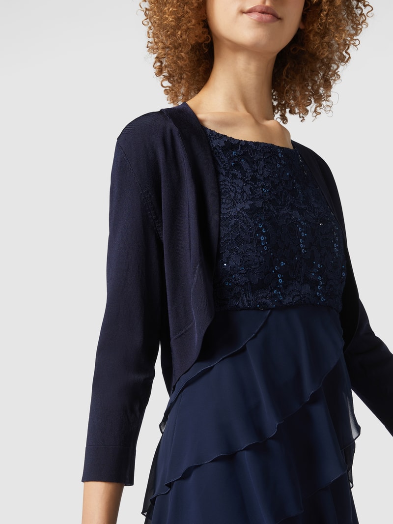 Bolero mit Schalkragen in marineblau