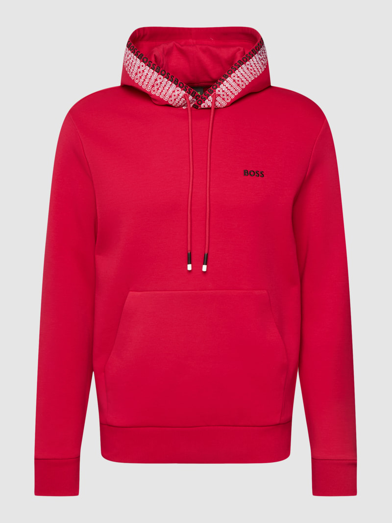 Hoodie mit Label-Stitching Modell 'Soody' in pink
