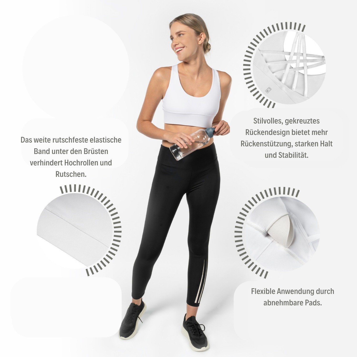 Lioness Activewear Sport-BH Rücken grekreuzt