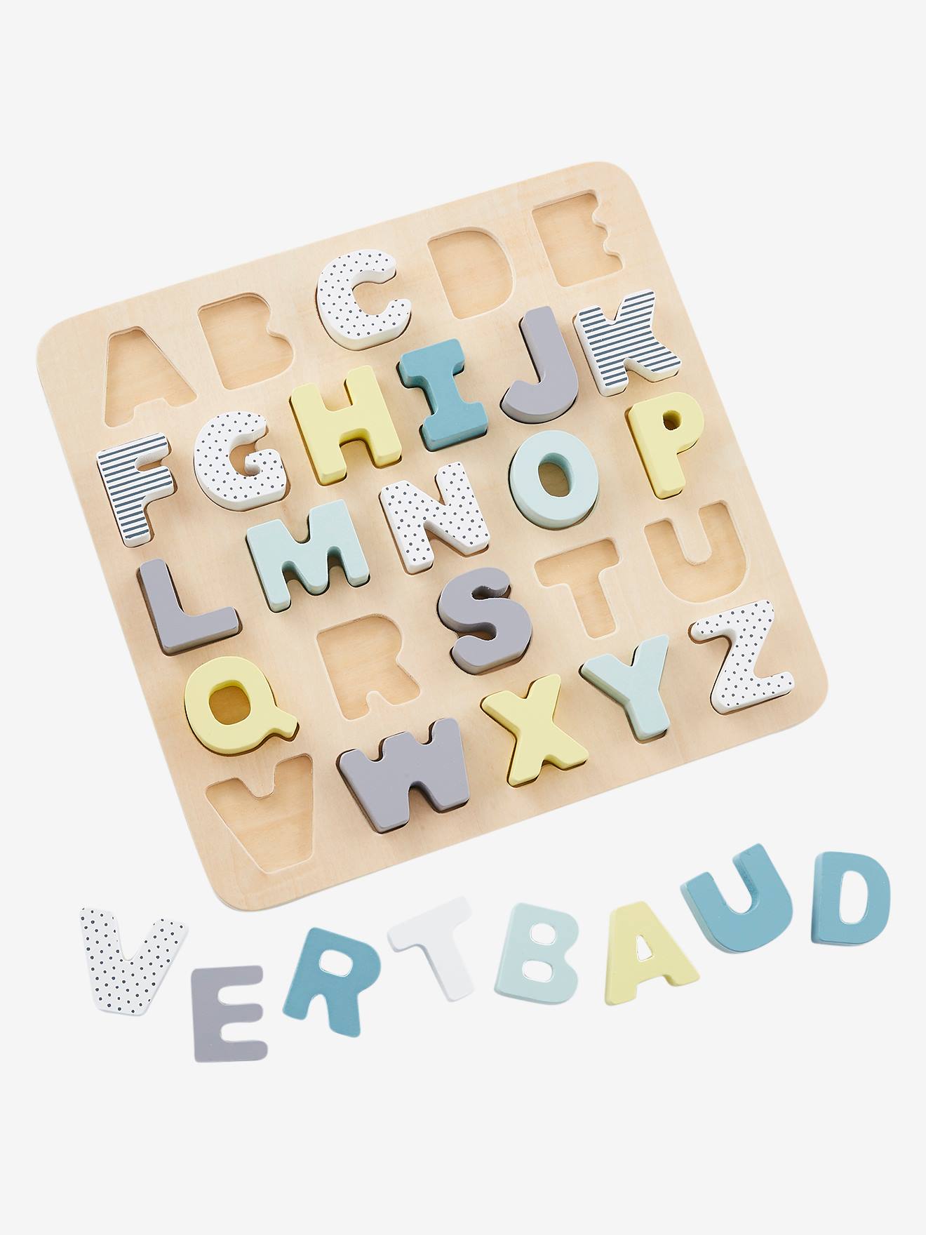 Vertbaudet Kinder Buchstaben-Puzzle, Holz FSC - rosa