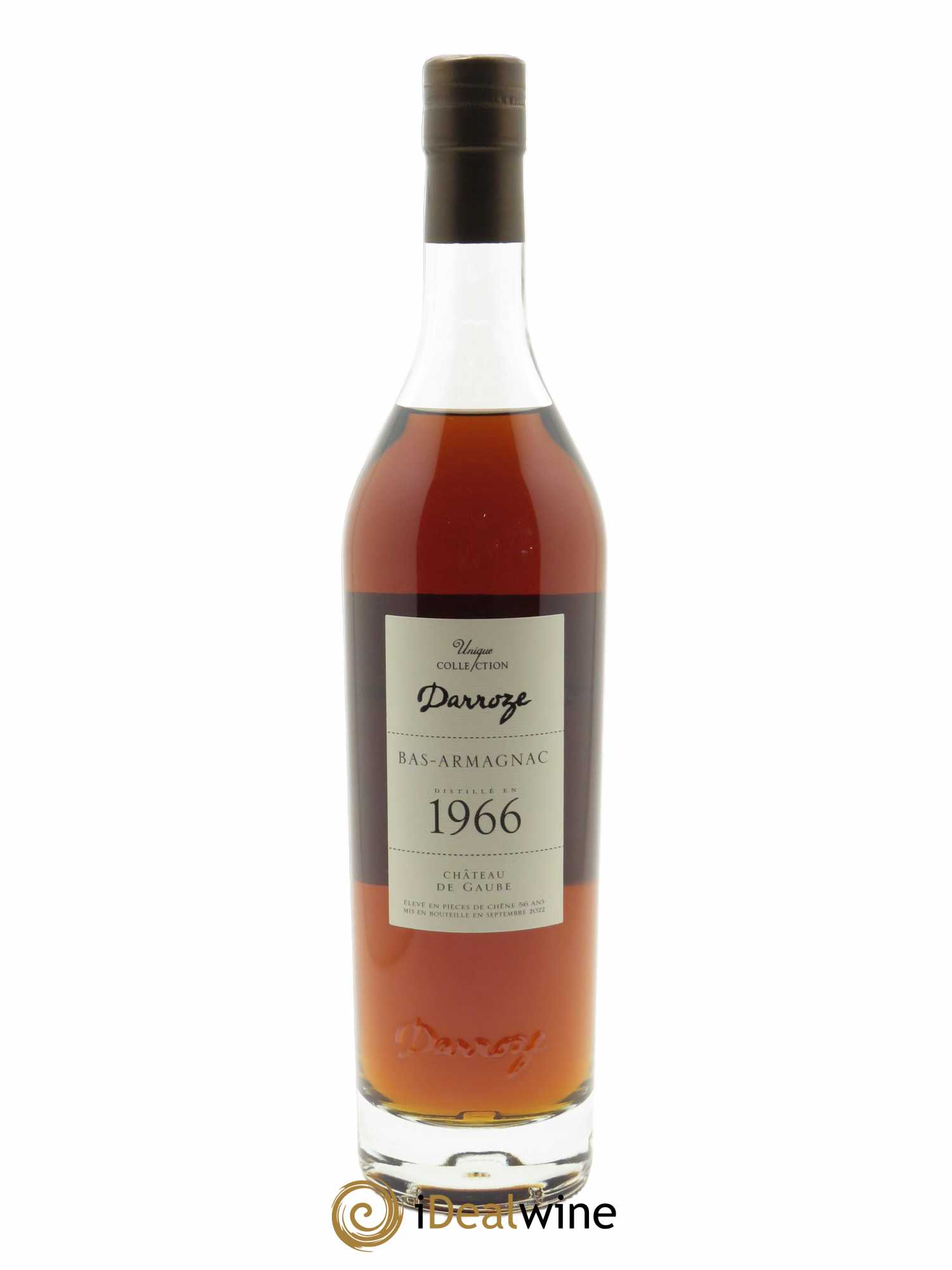 Bas-Armagnac Château de Gaube 43.5° Darroze  1966 - Lot de 1 Bouteille