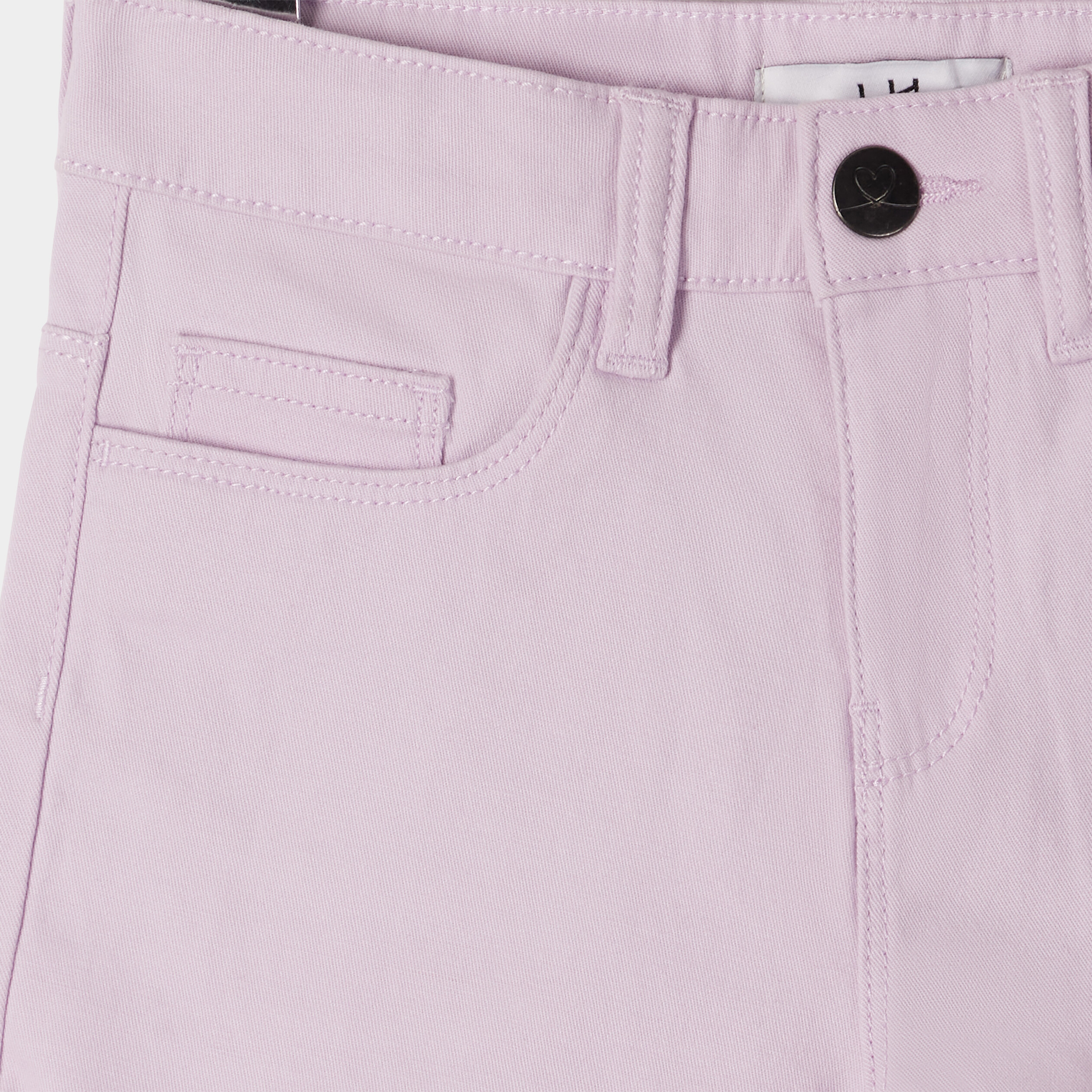 Short ajusté en twill parme fille | La Halle