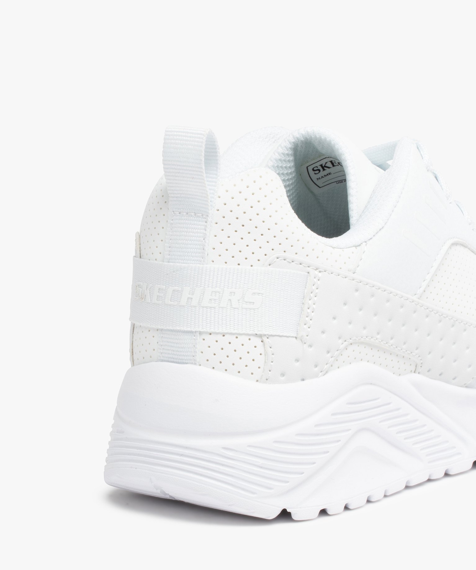 Baskets Garçon unies à lacets - Skechers Unolite blanc | GEMO