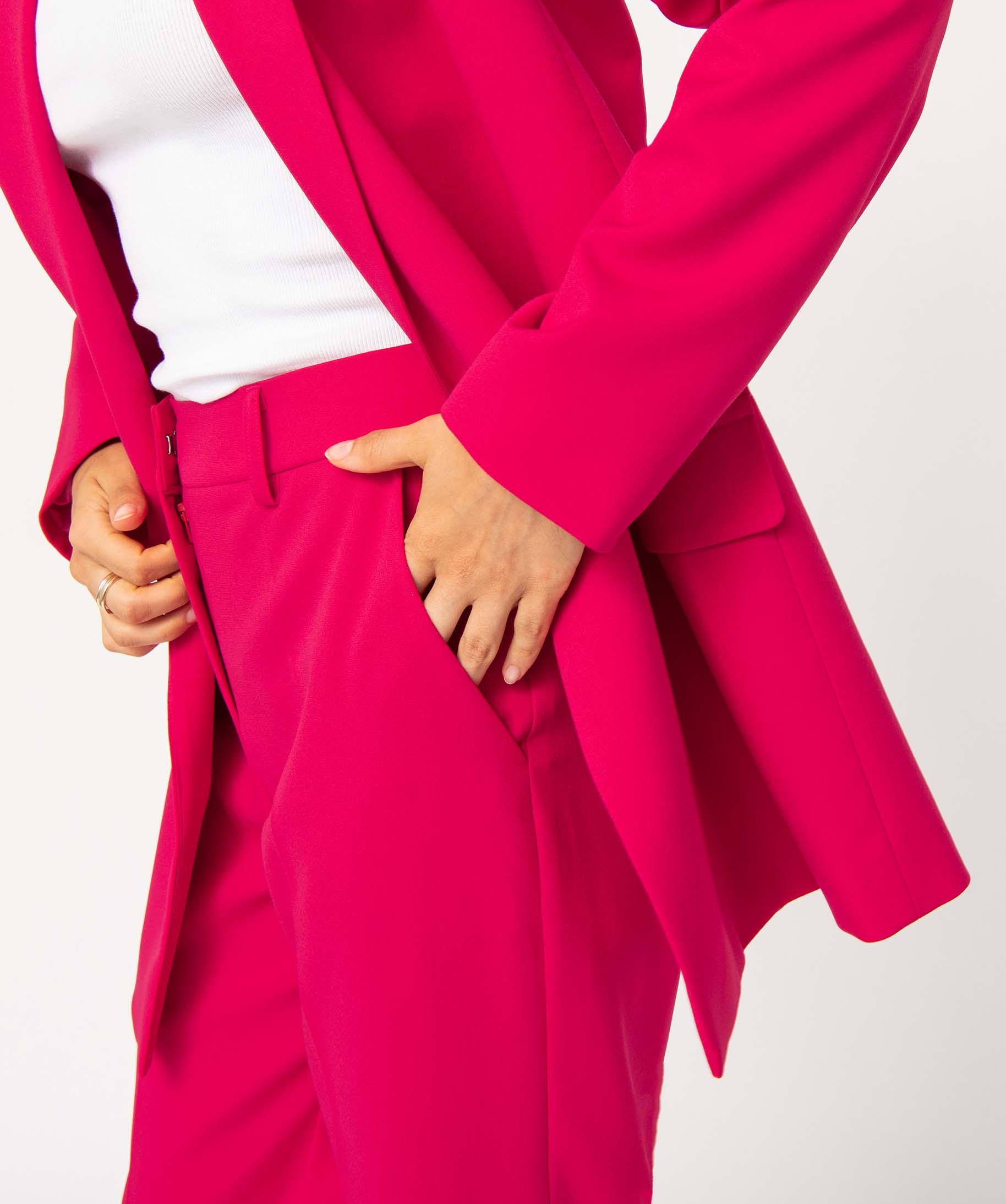 Pantalon de tailleur femme rose | GEMO