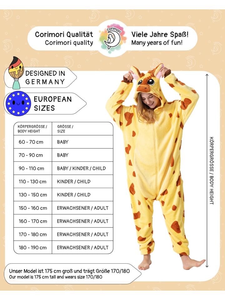 Corimori Giraffen Kostüm Fasching in Gelb günstig kaufen