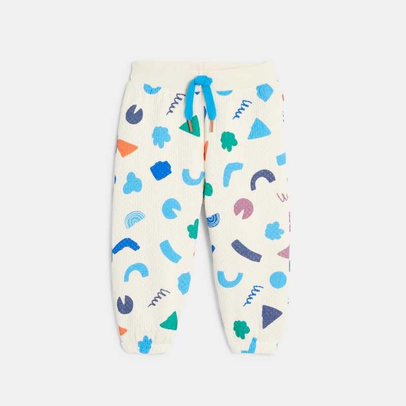 Jogging bébé garçon pointelle à motifs blanc Catimini