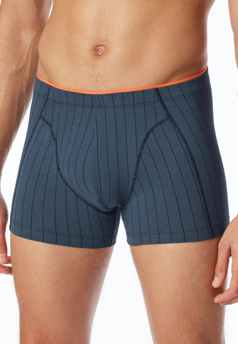 Shorts Organic Cotton gestreift blaugrau - 95/5