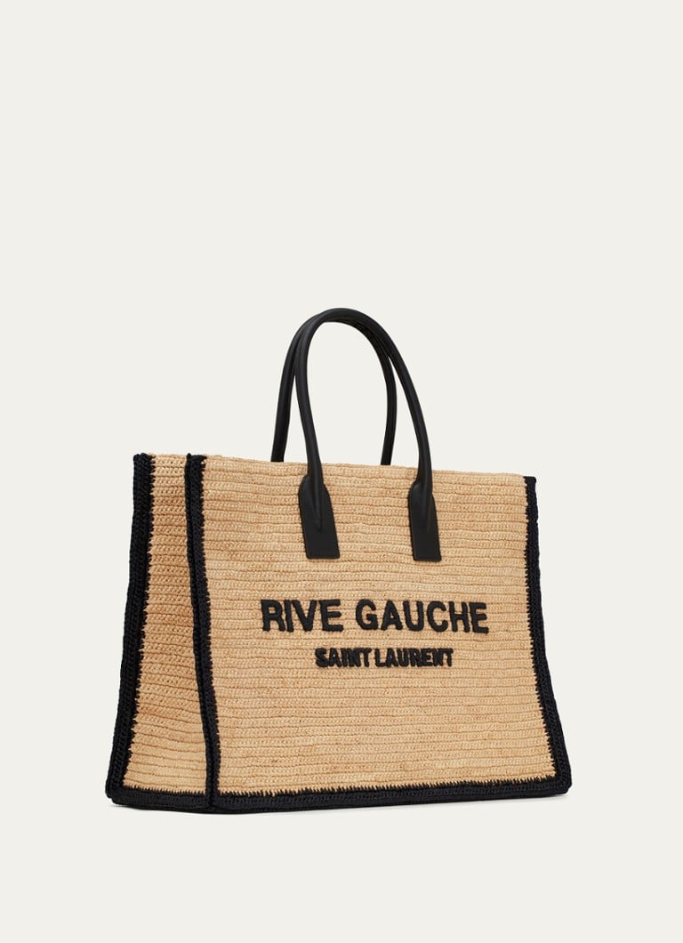 Saint Laurent Rive Gauche raffia válltáska