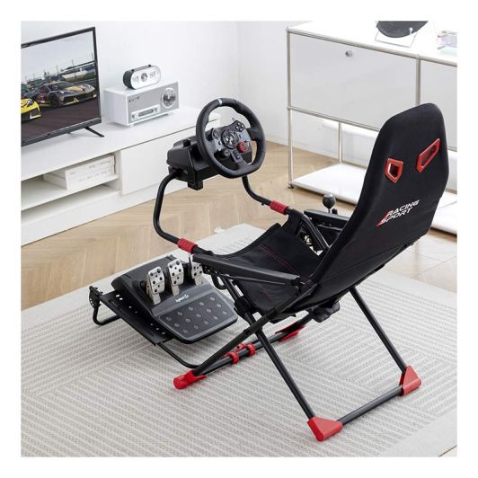 Scaun simulator de curse AMSTRAD AMS-RACING-SIM – negru