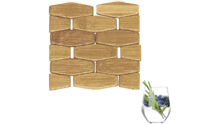 WESTMARK 4 Bambus Untersetzer Trapez »Tapas + Friends« , 10 x 10 cm