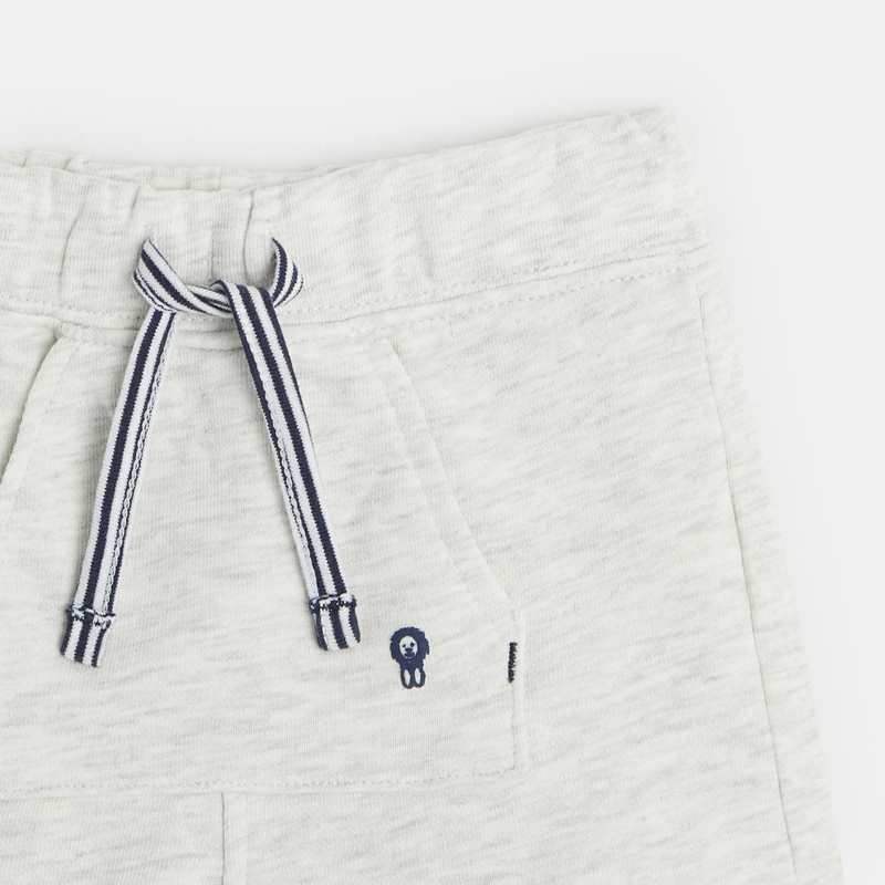 Short molleton blanc bébé garçon