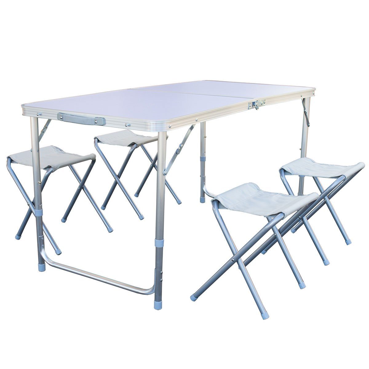 SVITA Sitzgruppe Camping Set, (Set, 5-tlg., Tisch mit 4 Stühlen), klappbar, tragbar