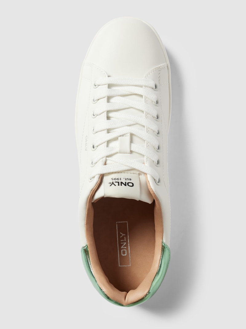 Sneaker mit Kontrastbesatz Modell 'SHILO' in weiß
