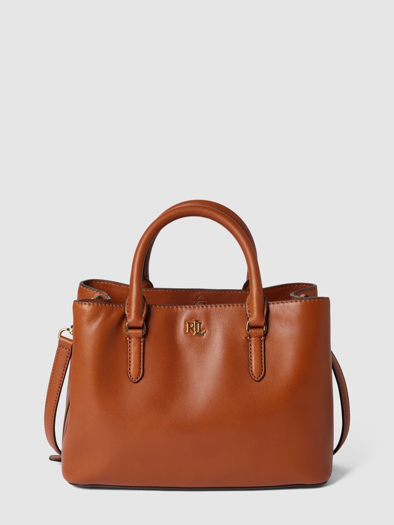 Handtasche aus echtem Rindsleder Modell 'MARCY' in cognac