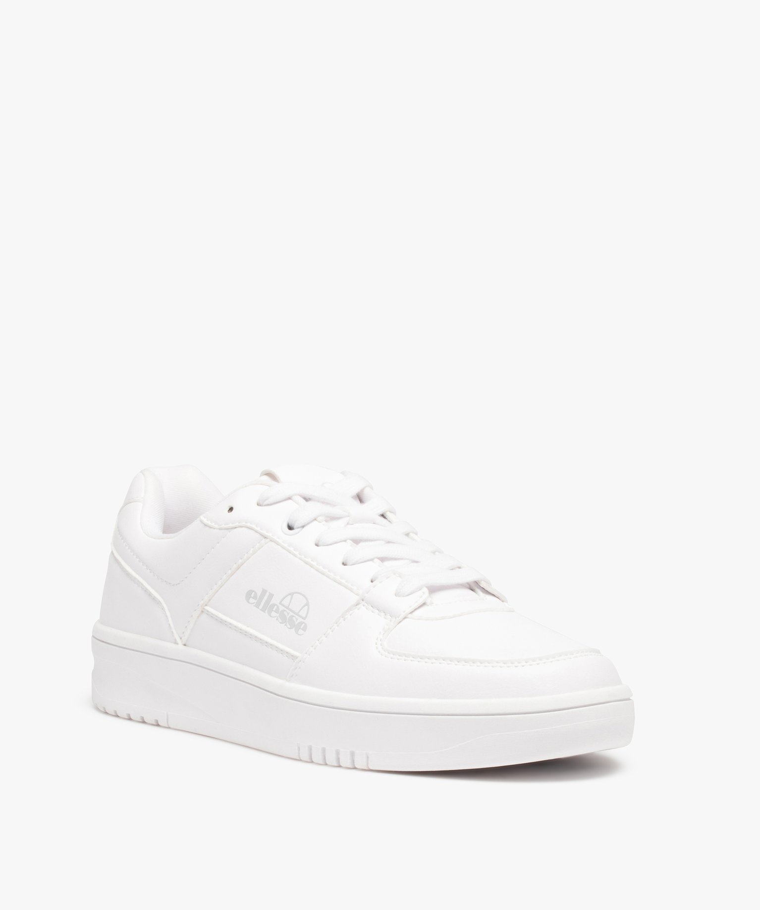Baskets homme style tennis unies à lacets – Ellesse Mendita blanc | GEMO