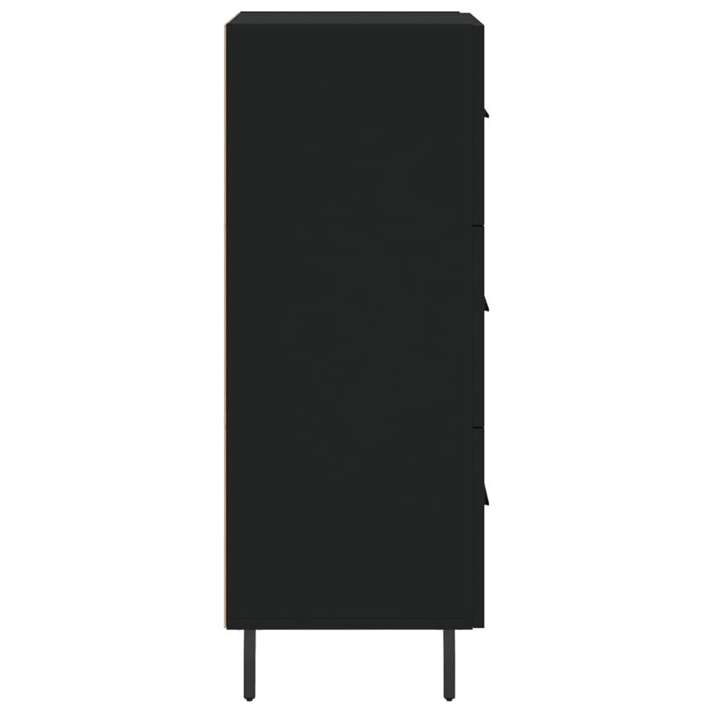 vidaXL Sideboard Sideboard Schwarz 34,5x34x90 cm Holzwerkstoff (1 St)