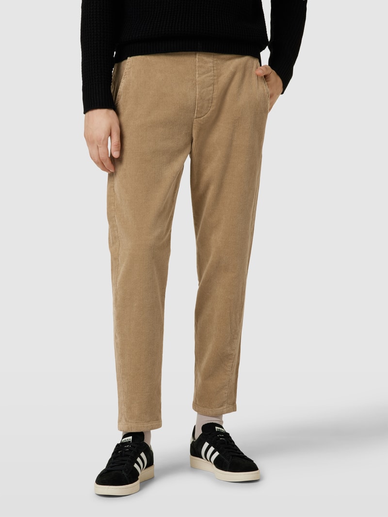 Cordhose mit Label-Detail Modell 'LINUS' in beige