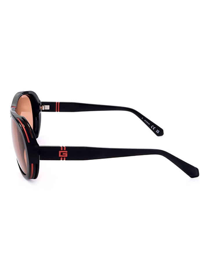 Guess Herren-Sonnenbrille in Schwarz/ Rot günstig kaufen 62