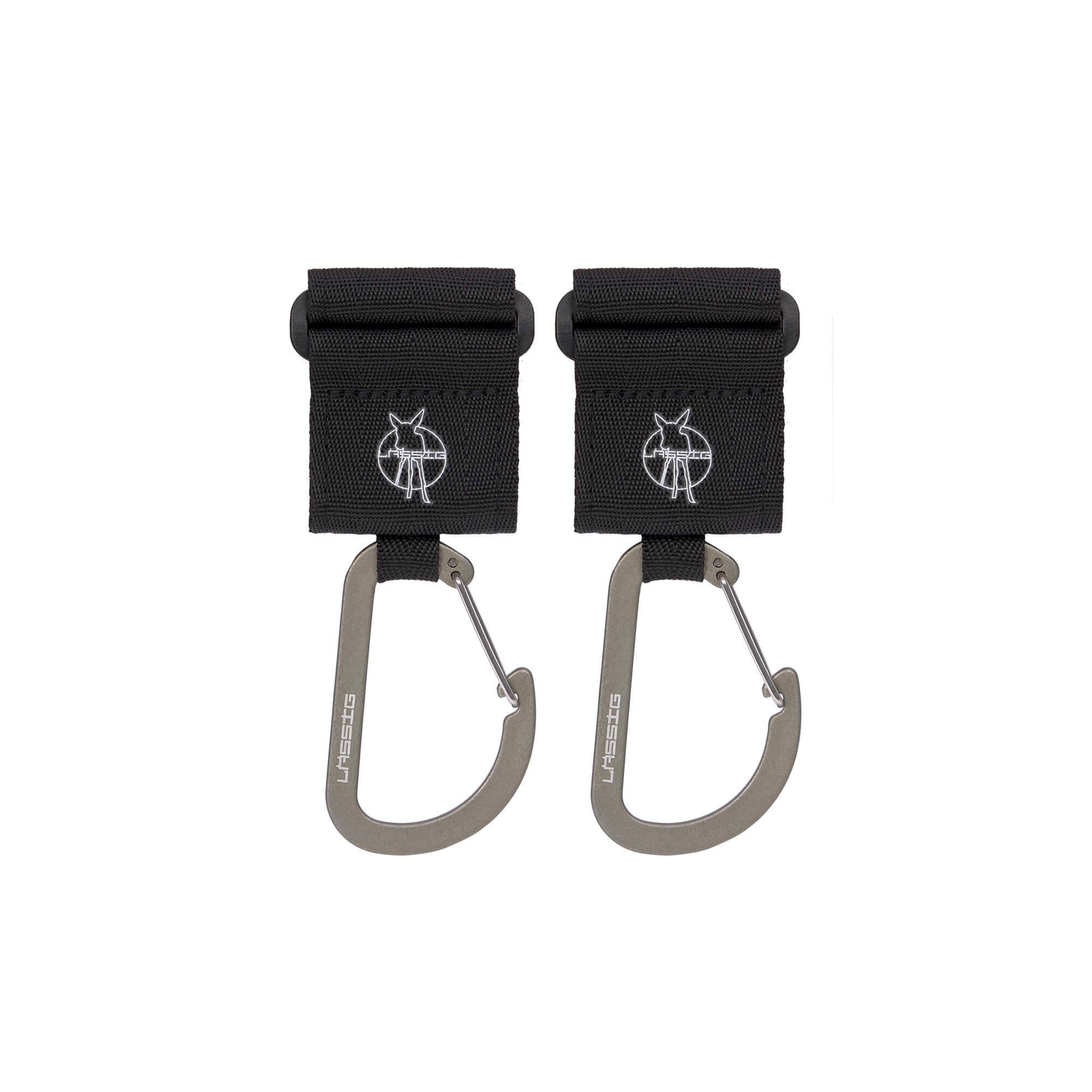 Kinderwagenhaken 2er Set - Karabiner, Schwarz
