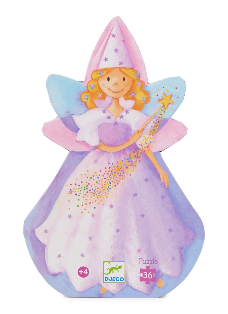 Puzzle Djeco cu zâne și unicorni, 36 de piese