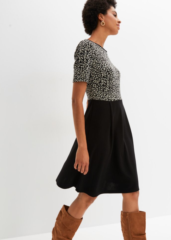 Jerseykleid mit Glitzer