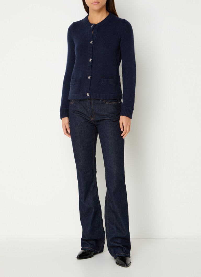 Cardigan Zadig&Voltaire Marcy din cașmir gros, cu buzunare aplicate.