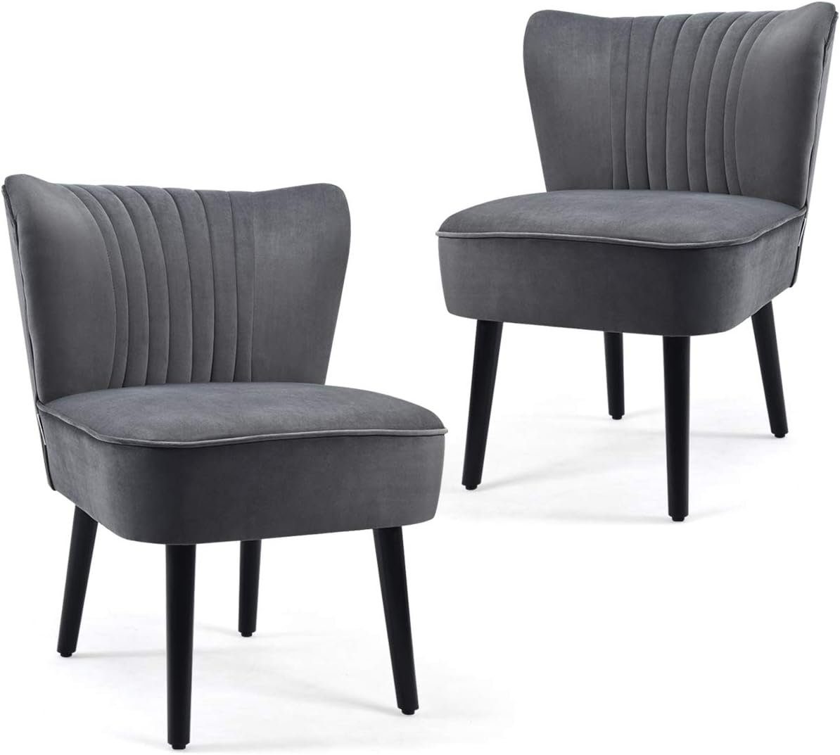 KOMFOTTEU Polsterstuhl Relaxsessel (2er Set), mit Gepolstertem Sitz & Hoher Rückenlehne