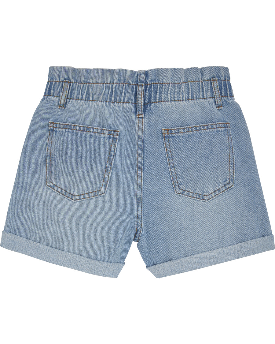 Jeans-Shorts mit Umschlag