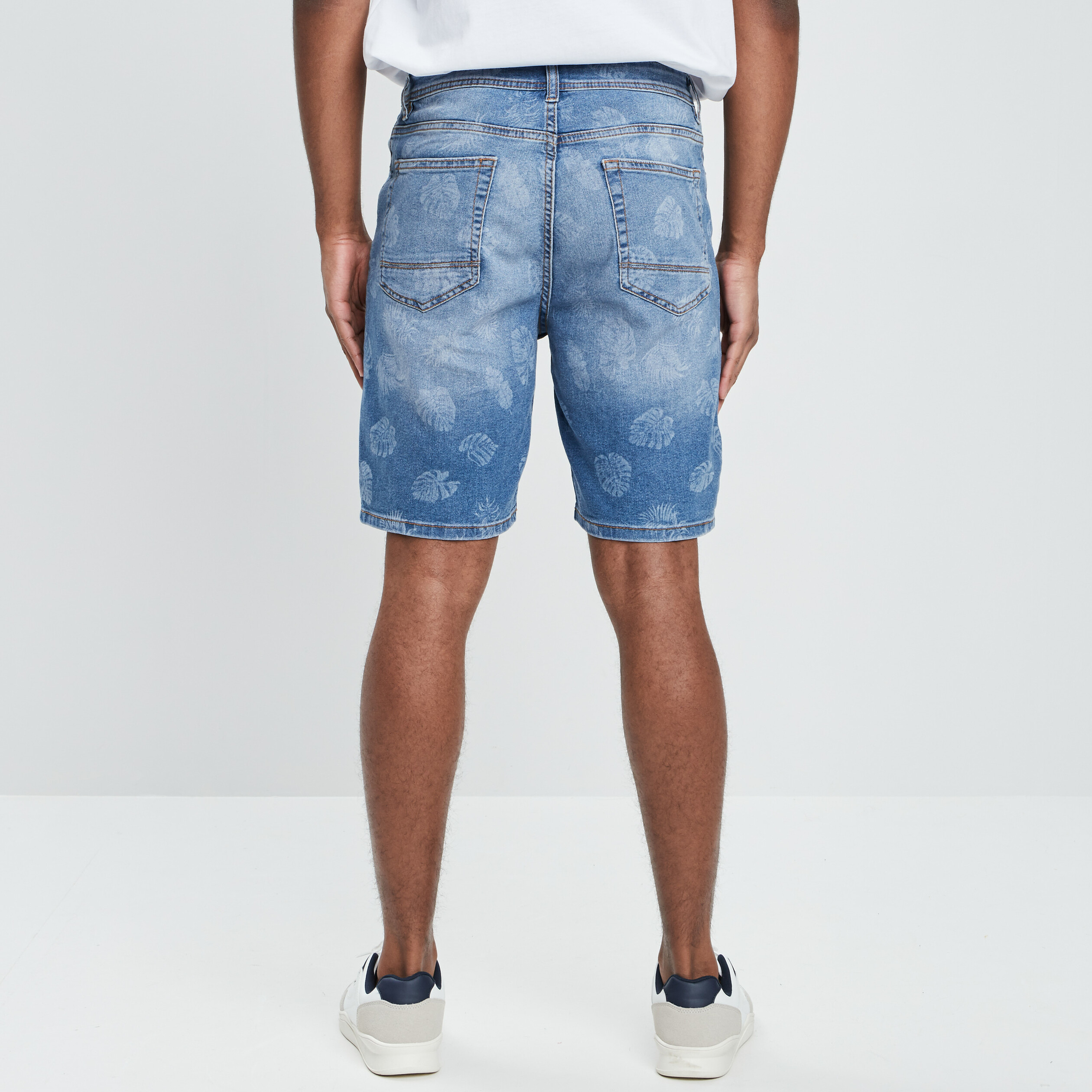 Bermuda droit denim double stone homme | La Halle