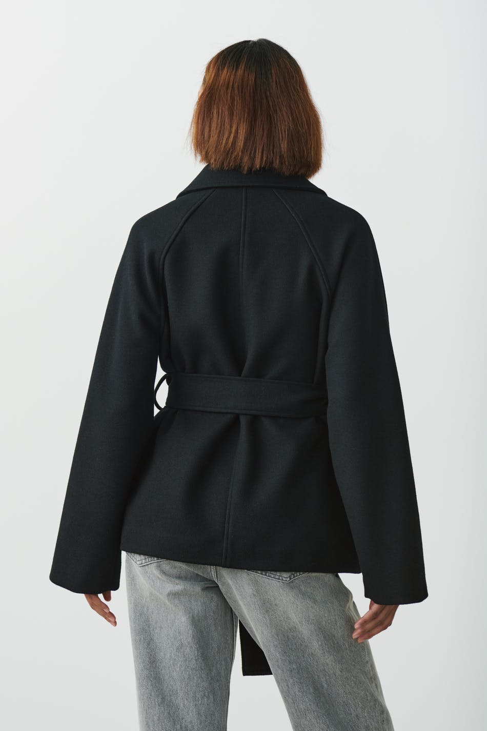 Belted short coat